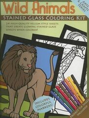 Wild Animals Stained Glass Coloring Kit