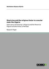 Sharia law and the religious factor in a secular state like Nigeria
